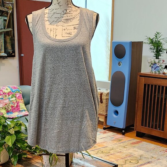 J. Crew Tops - J. CREW Heather Gray Longline Layering Tank